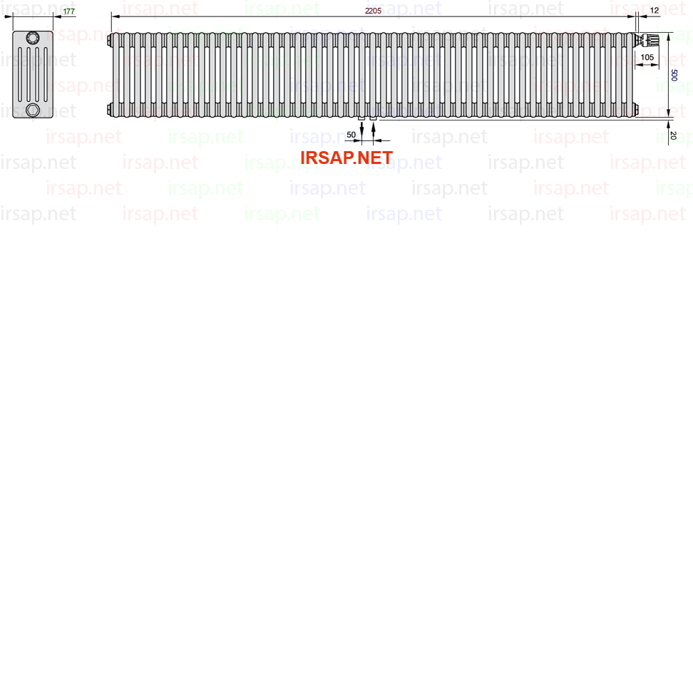 Радиатор IRSAP Tesi 50500/49 T52 CL 01